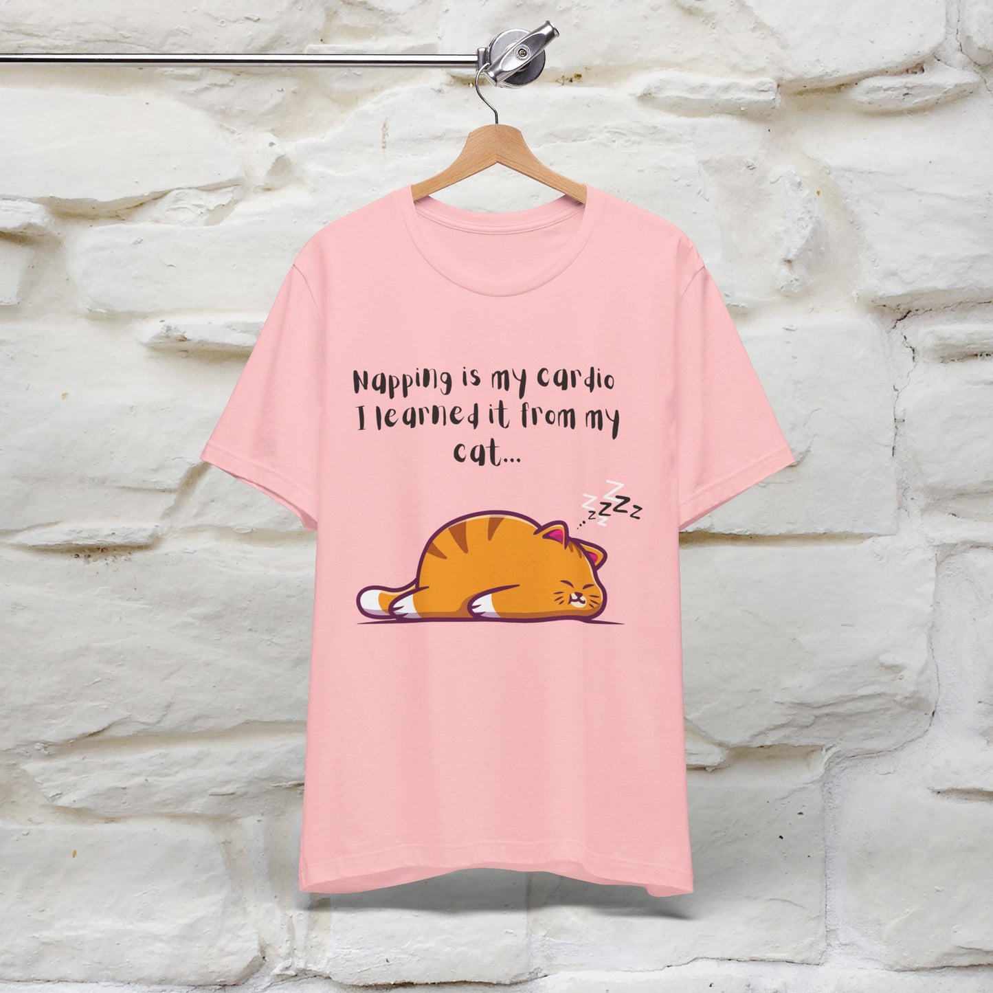 ''Napping Is My Cardio, I Learned From  my Cat'' T-shirt for Man 100% Cotton* - Nunu&Miao Studio