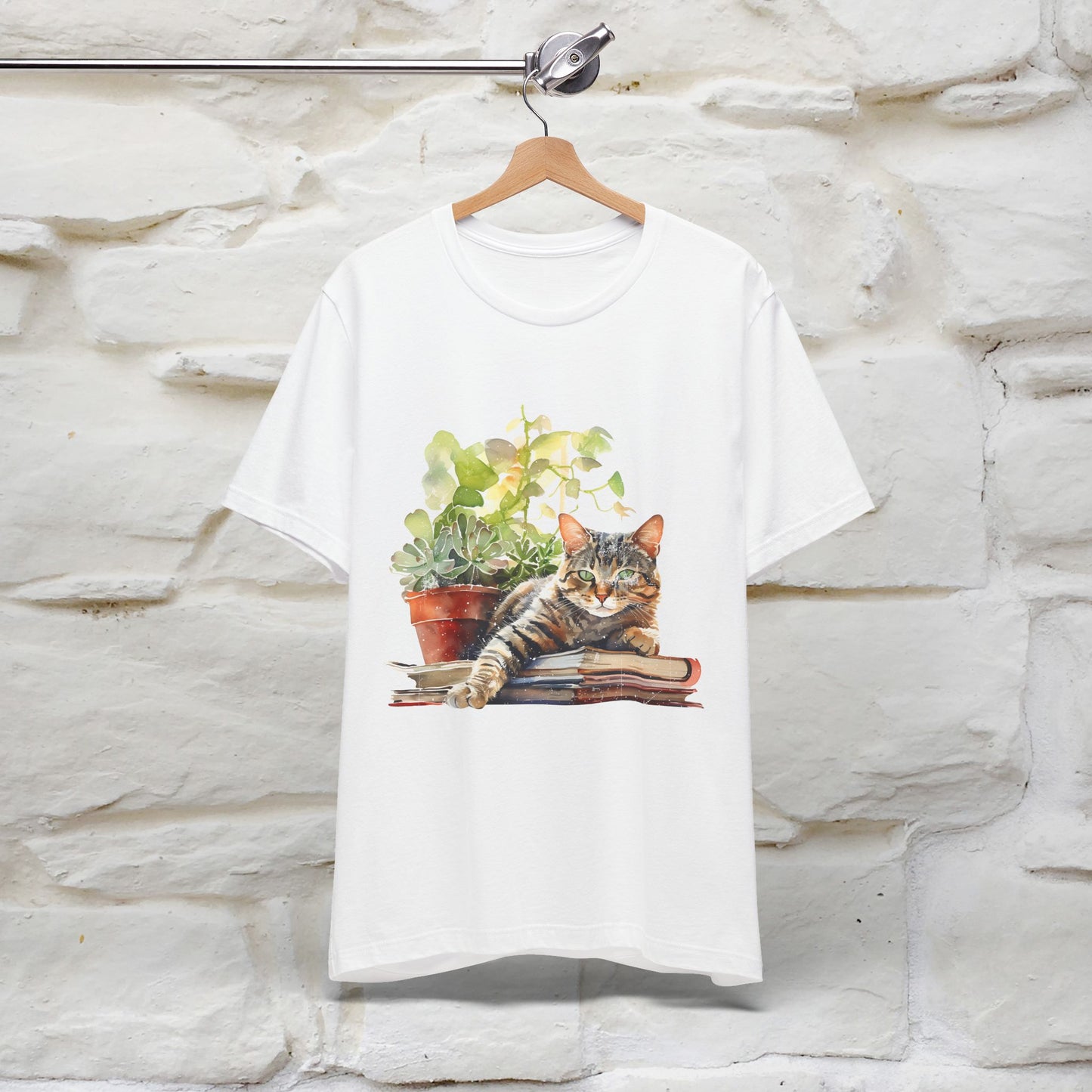 "Feline Bibliophile" T-Shirt for Men & Women | 100% Cotton*