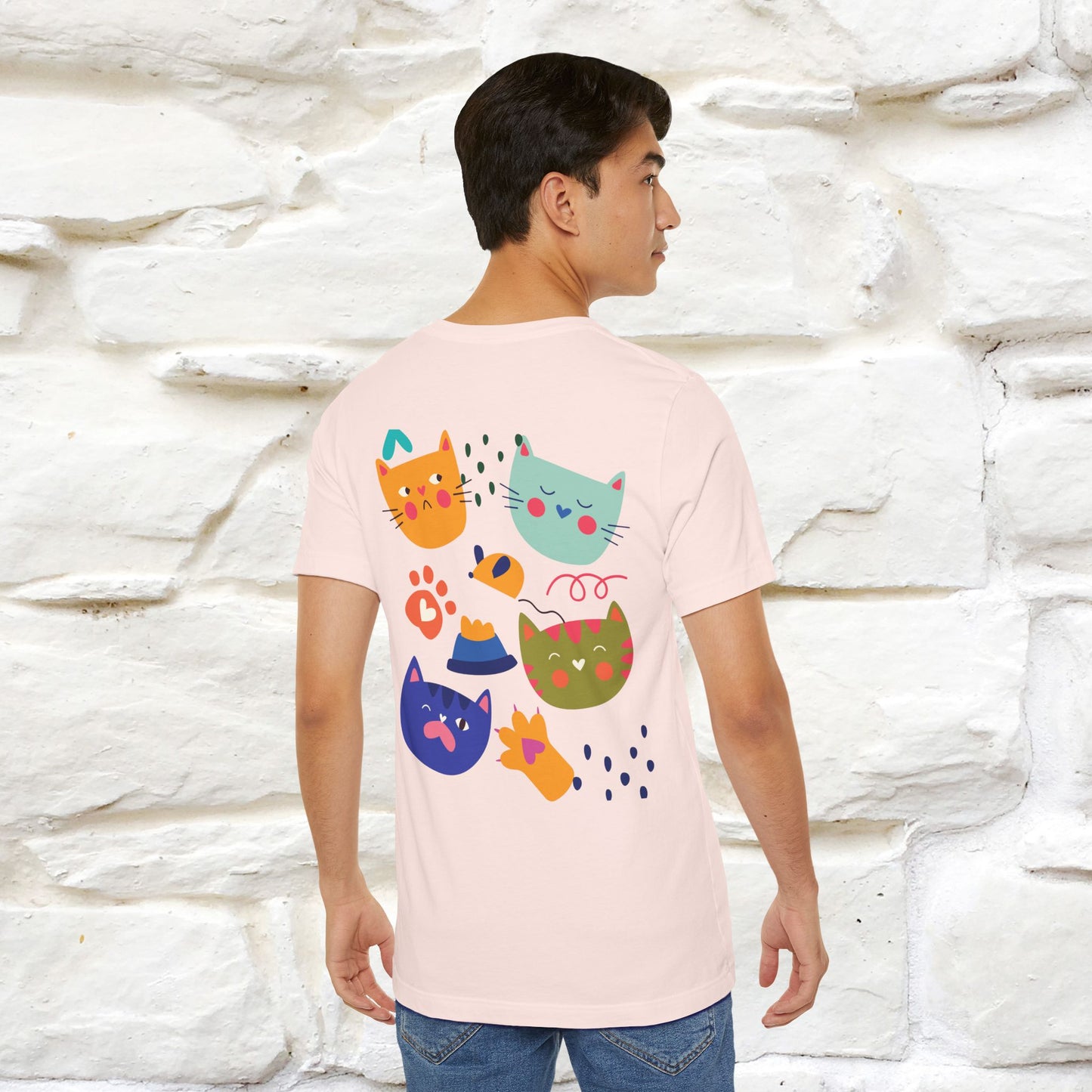 ''The Power Of Meow'' Cat T-Shirt Front and Back Design | Nunu&Miao Studio