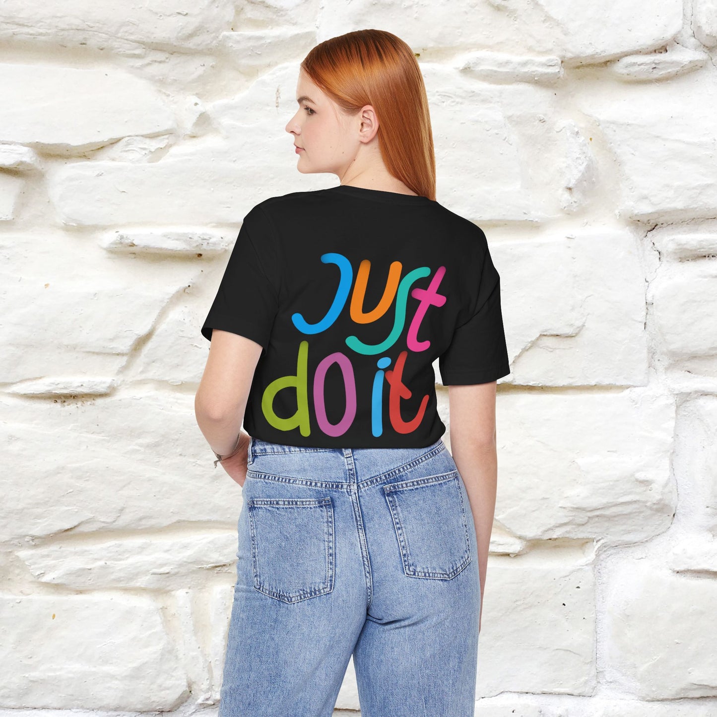 "Yes, Just Do It" Cat T-Shirt| Front & Back Design | Nunu&Miao Studio
