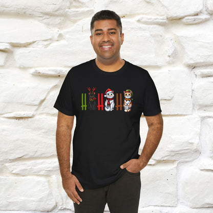 Hi Hi Hi Christmas T-Shirt | Festive Cat Christmas Shirt for Men & Women | 100% Cotton*