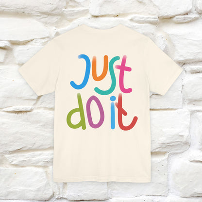 "Yes, Just Do It" Cat T-Shirt| Front & Back Design | Nunu&Miao Studio