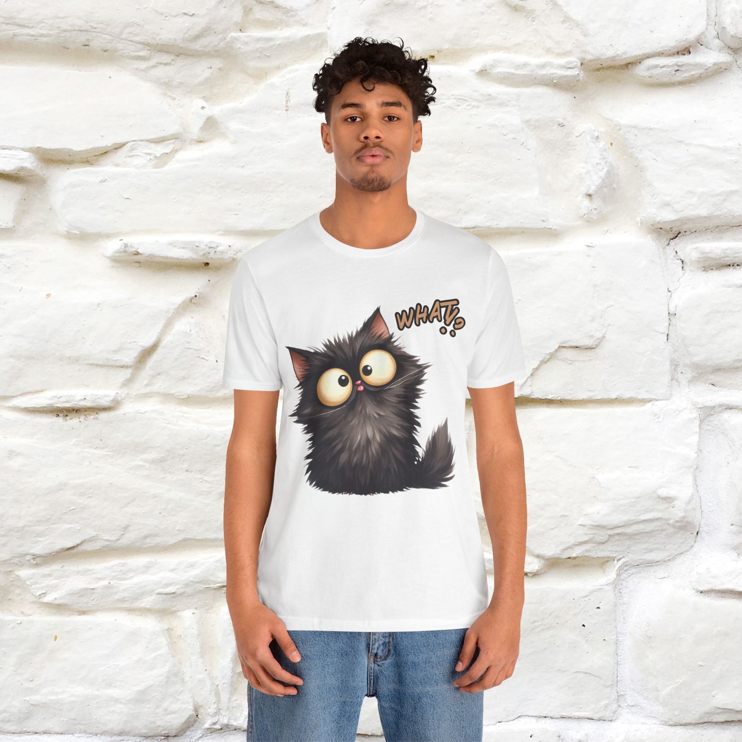 What? Cat T-Shirt for Men & Women | 100% Cotton* Funny & Stylish Tee