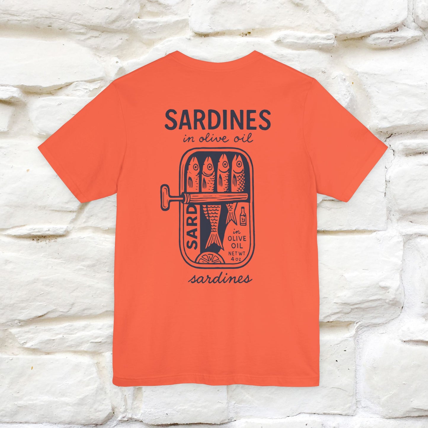 "Sardines In Olive Oil" Cute T-shirt | Front & Back Design|Nunu&Miao Studio