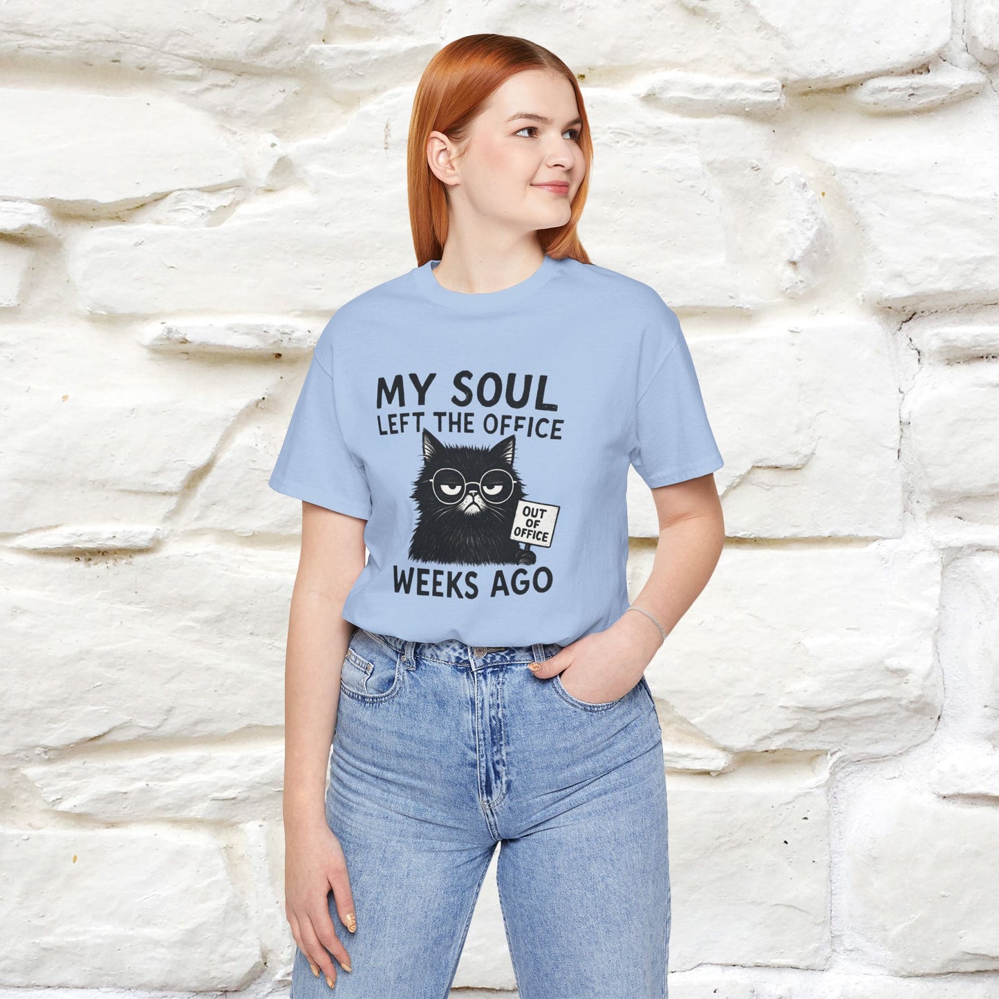 "My Soul Left The Office..." |Funny Cat T-Shirt | Nunu&Miao Studio