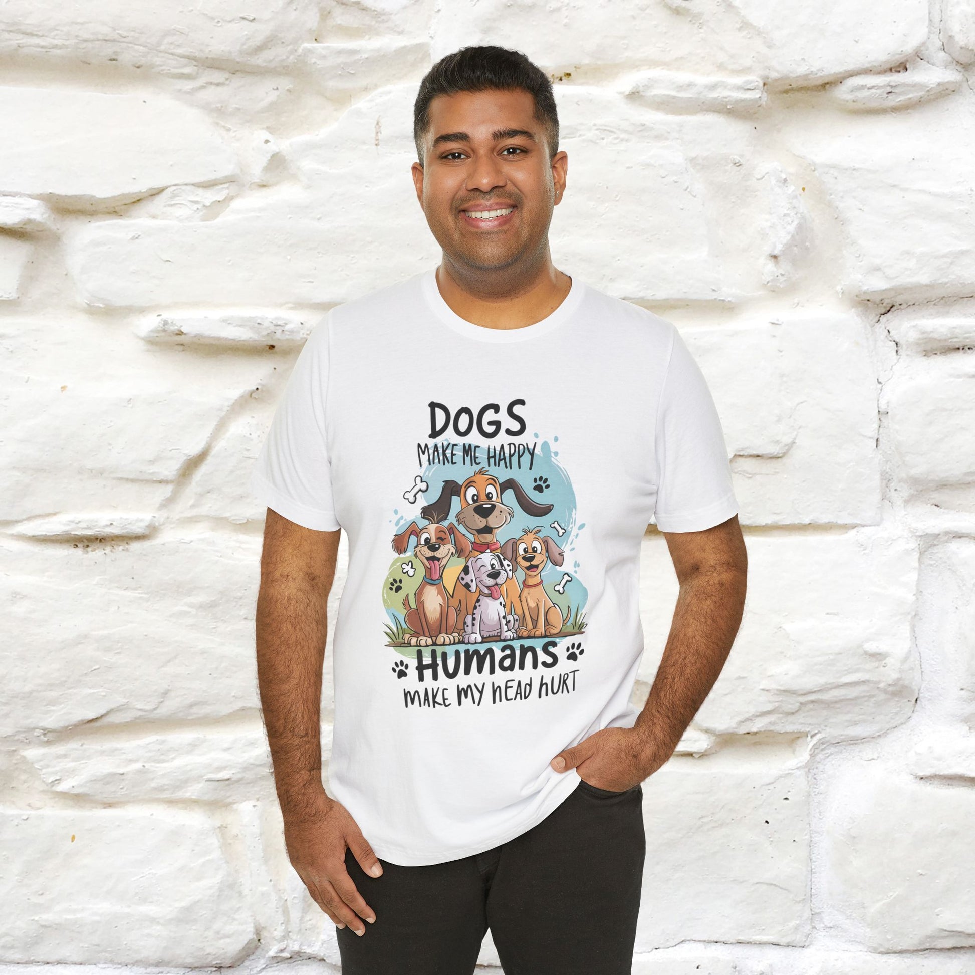 " Dogs Make Me Happy ..."  T-shirt |Nunu&Miao Studio - Nunu&Miao Studio