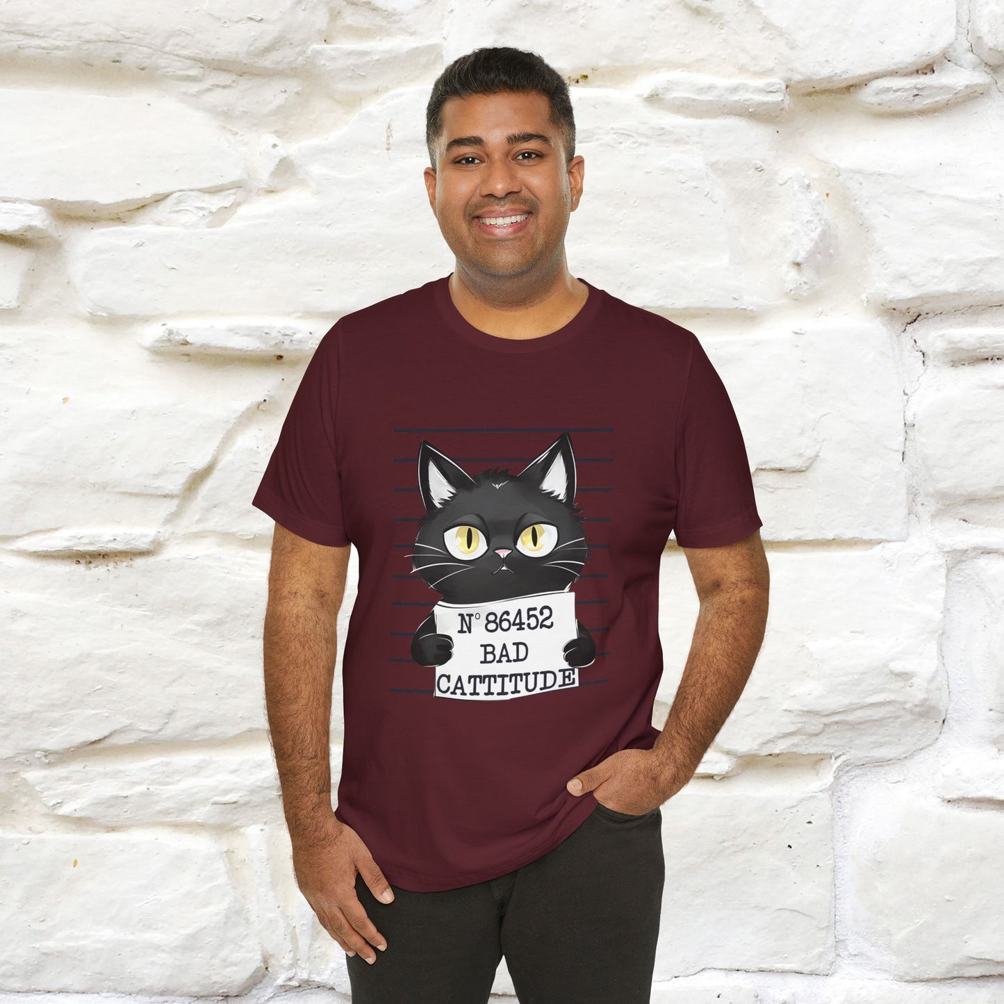 "Bad Cattitude" T-Shirt for Men & Women | 100% Cotton*