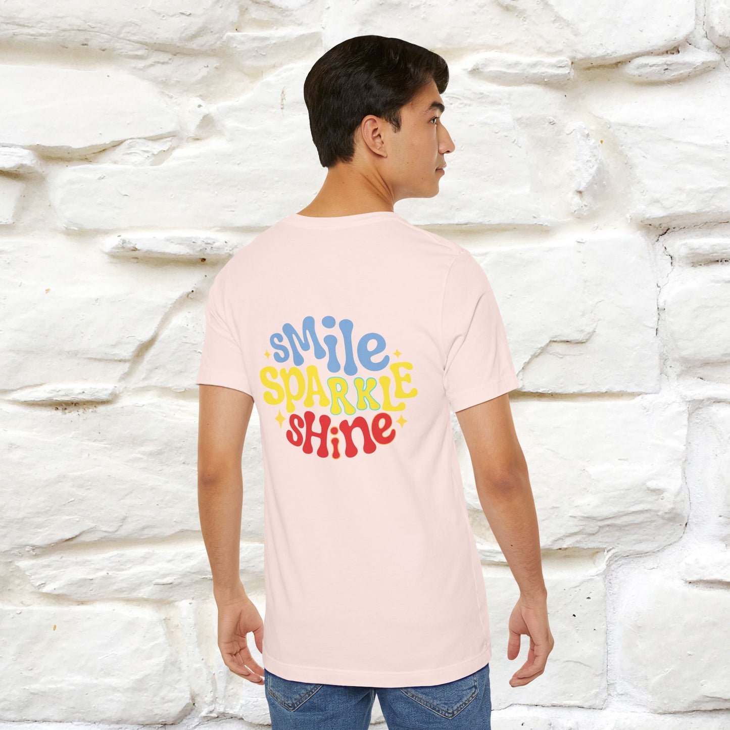 "Smile, Sparkle, Shine" Cat T-Shirt | Front & Back Design | Nunu&Miao Studio