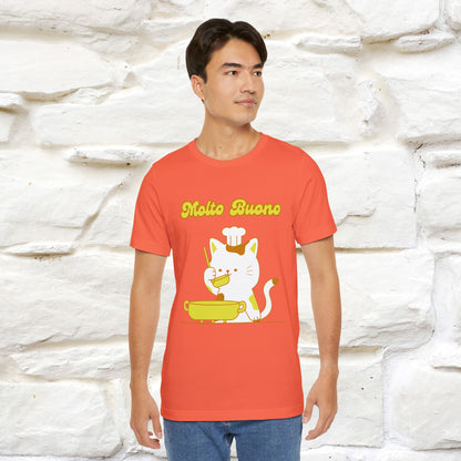 “Molto Buono Cat T-Shirt | Italian-Inspired Cat Shirt for Men & Women | 100% Cotton”