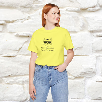 "More Espresso Less Depresso" |Cat T-Shirt | Nunu&Miao Studio