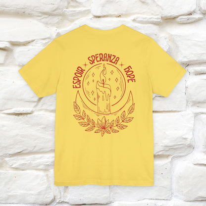 "Espoir Speranza Hope'' Cat T-Shirt Front and Back Design | Nunu&Miao Studio
