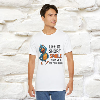 "Life Is Short Smile While ..." |Funny T-Shirt | Nunu&Miao Studio