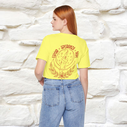 "Espoir Speranza Hope'' Cat T-Shirt Front and Back Design | Nunu&Miao Studio