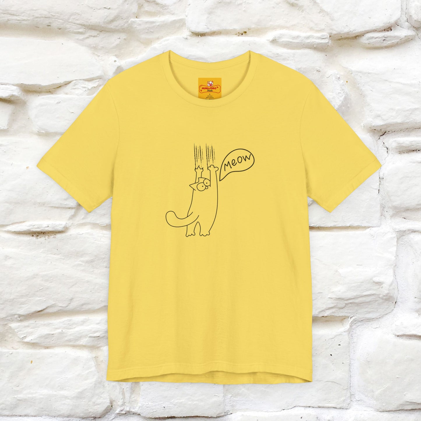 "Meow Meow Meow" Cat T-Shirt | Front & Back Design | Nunu&Miao Studio
