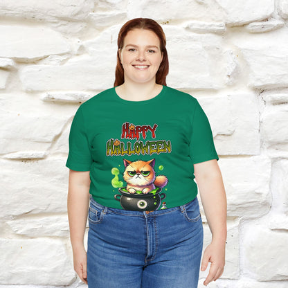 "Angry Cat Happy Halloween" Cat  T-shirt |Nunu&Miao Studio