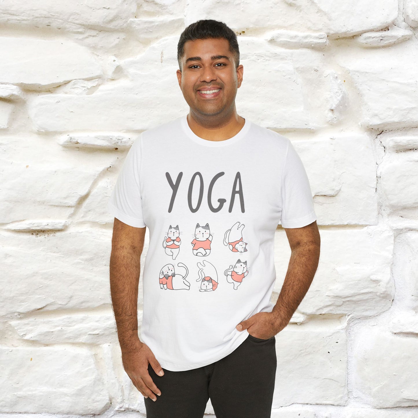 The Real Yoga Challenge Cat T-Shirt for Men & Women | 100% Cotton* Funny & Comfortable Tee