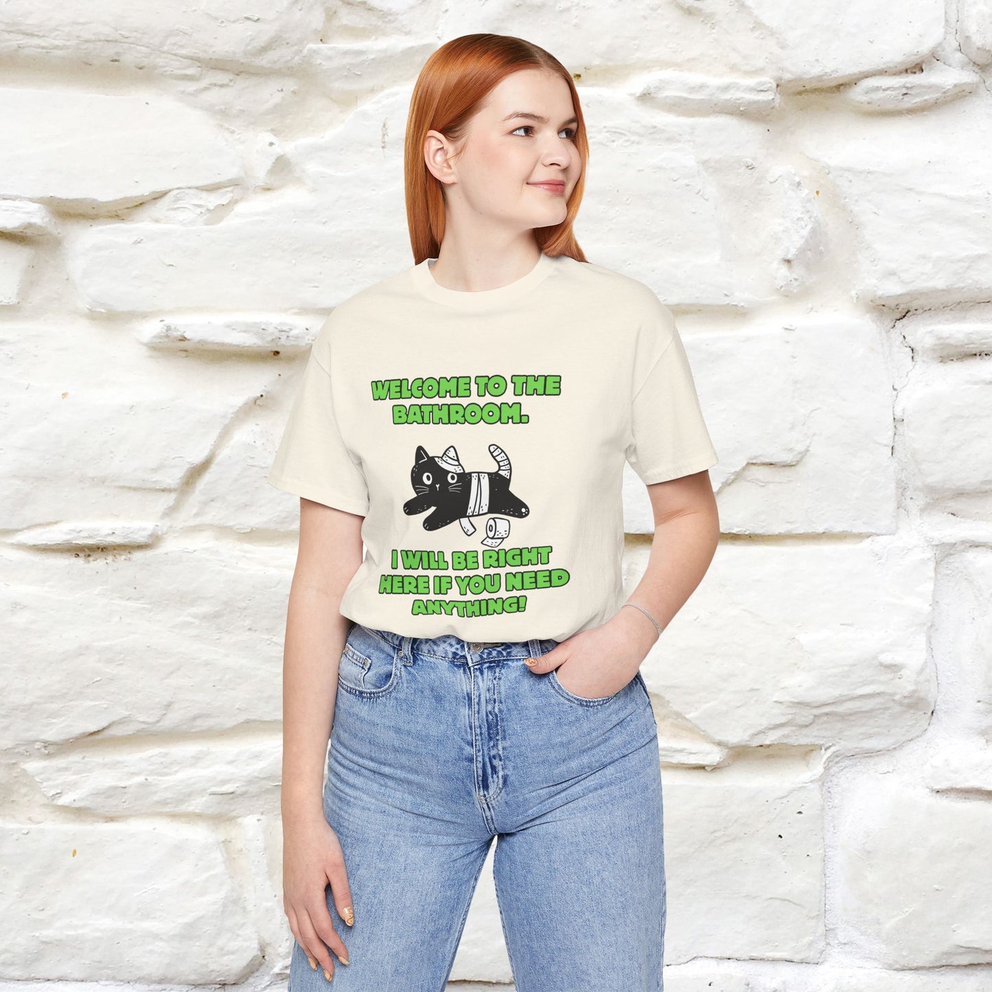"Welcome To The Bathroom..."Funny  Cat T-shirt |Nunu&Miao Studio - Nunu&Miao Studio