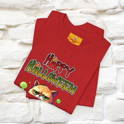 "Angry Cat Happy Halloween" Cat  T-shirt |Nunu&Miao Studio