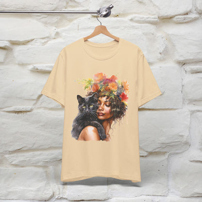 "The Black Cat and The Lady" T-Shirt for Women | 100% Cotton*