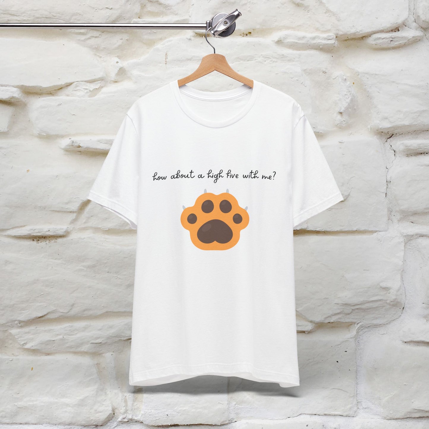 "How About A High Five With Me?" Cat T-shirt for Men & Women | 100% Cotton*