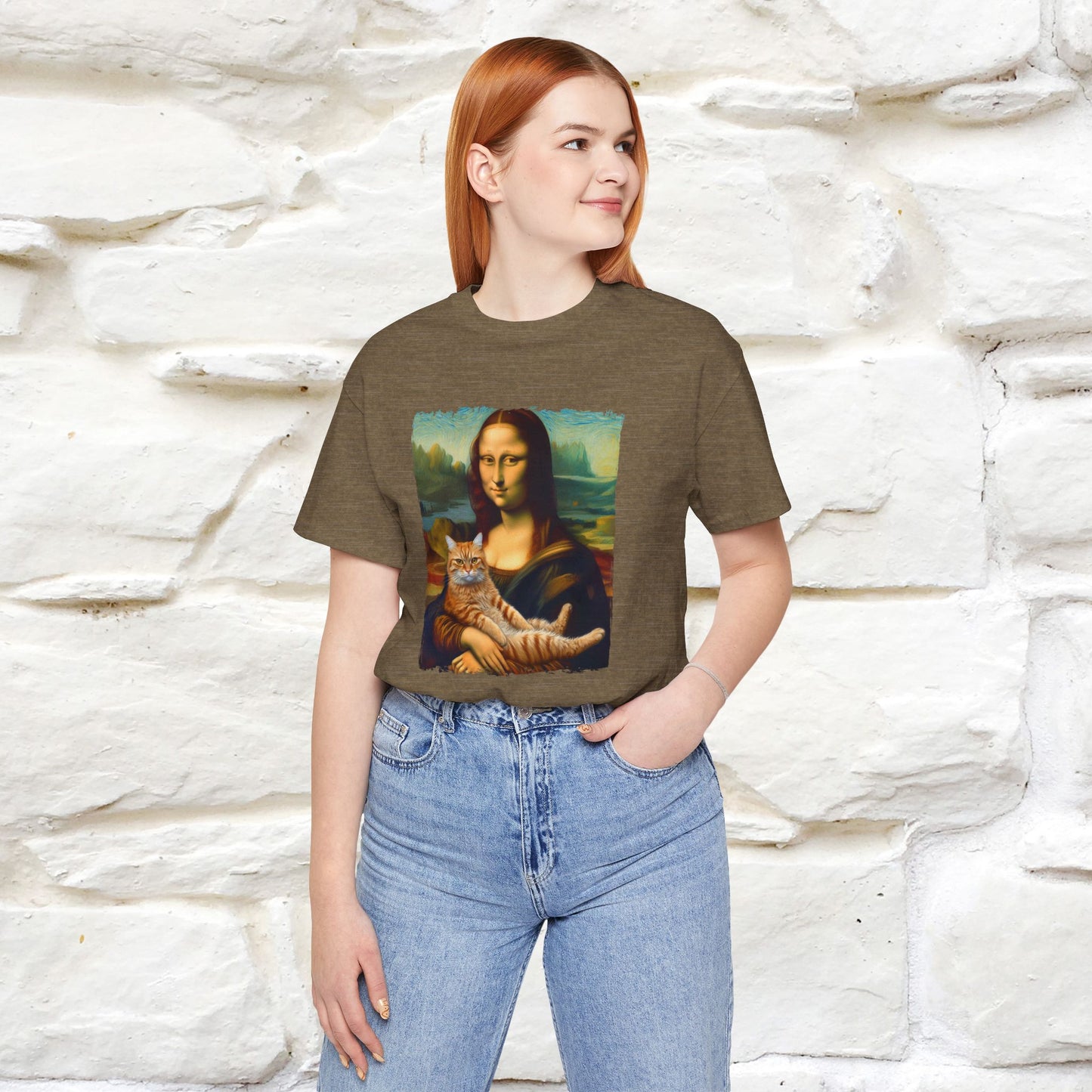 Mona Lisa’s Cat T-Shirt | Classic Art-Inspired Cat Tee for Men & Women | 100% Cotton