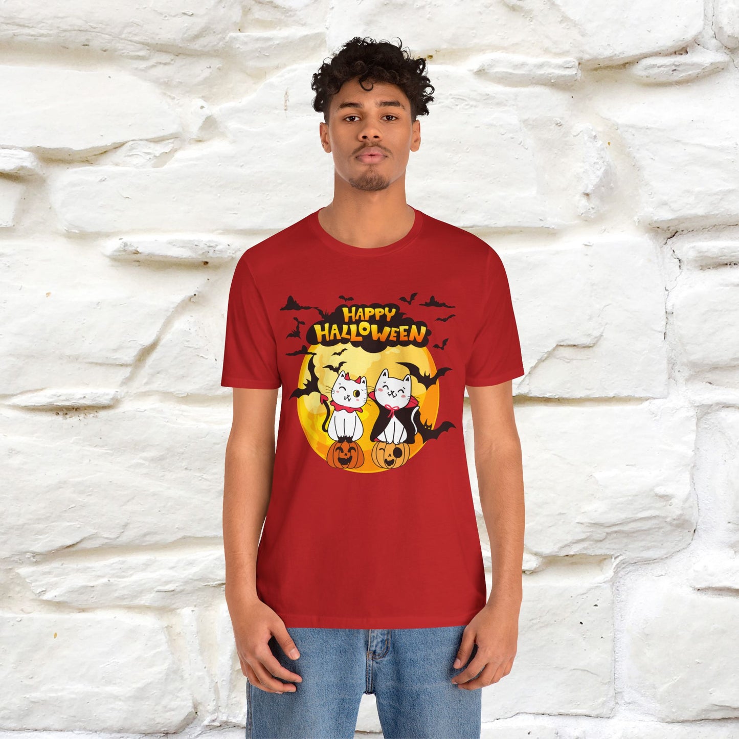 "Happy Halloween Cat Couple " Cat  T-shirt |Nunu&Miao Studio