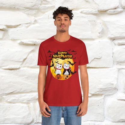 "Happy Halloween Cat Couple " Cat  T-shirt |Nunu&Miao Studio