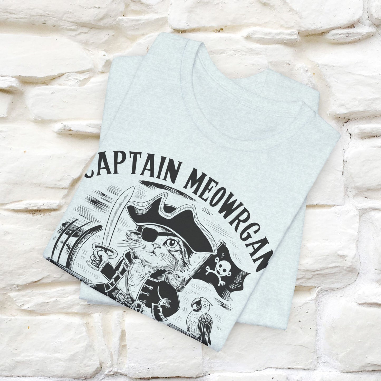 Captain Meowrgan Treasure Hunter T-Shirt | Adventure Cat Tee for Men & Women | 100% Cotton*