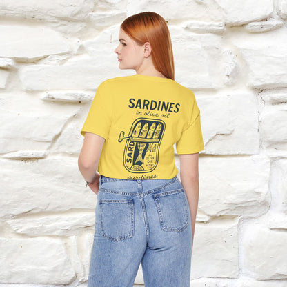 "Sardines In Olive Oil" Cute T-shirt | Front & Back Design|Nunu&Miao Studio