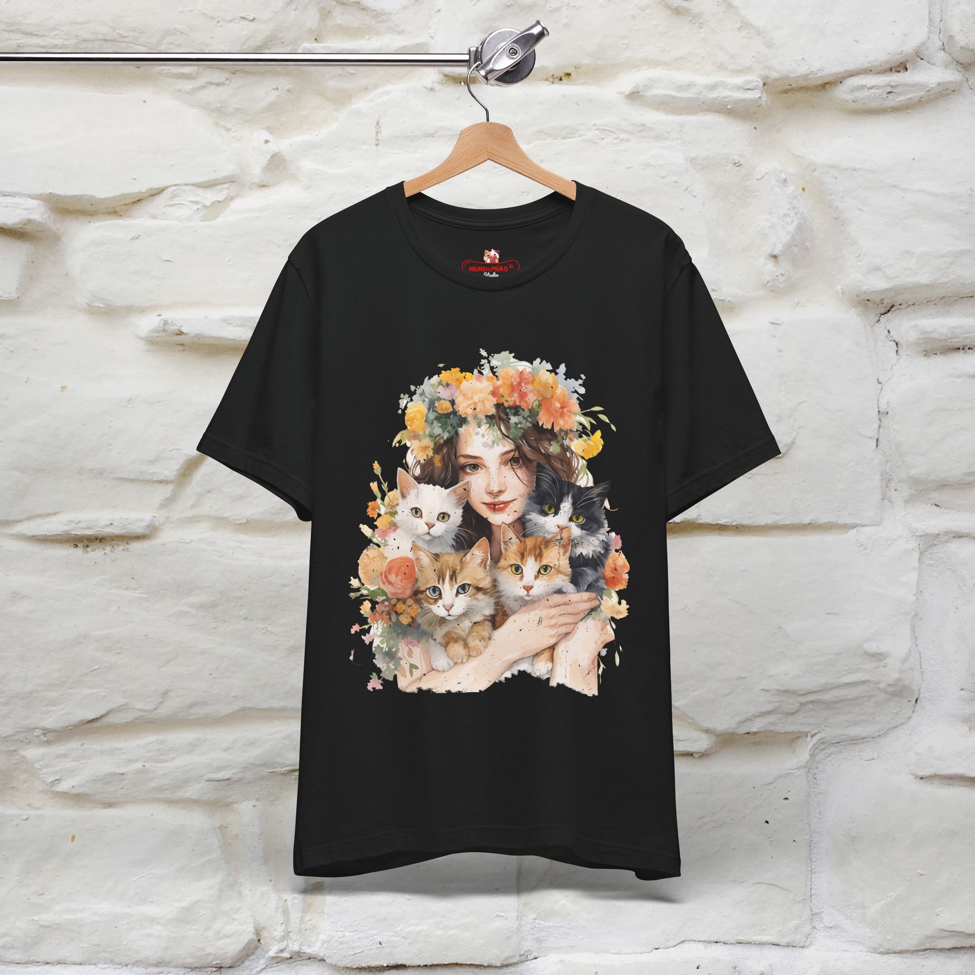 "Blossoming Love" T-shirt for Women 100% Cotton* - Nunu&Miao Studio