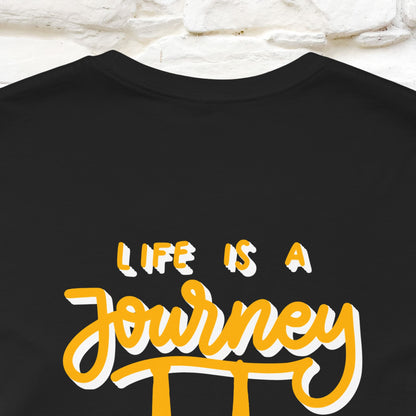 "Life Is A Journey'' Cat T-Shirt | Front & Back Design | Nunu&Miao Studio