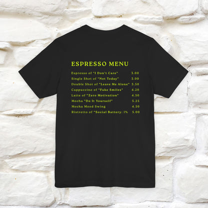 "More Espresso Less Depresso" |Cat T-Shirt | Nunu&Miao Studio
