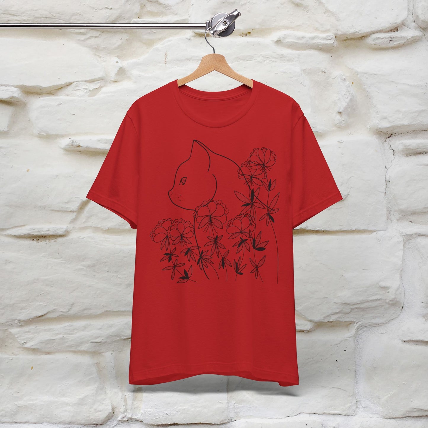 "Cat Flower !" Cat T-Shirt for Men & Women | 100% Cotton*