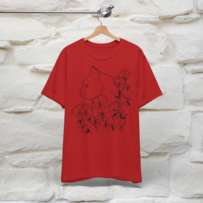 "Cat Flower !" Cat T-Shirt for Men & Women | 100% Cotton*