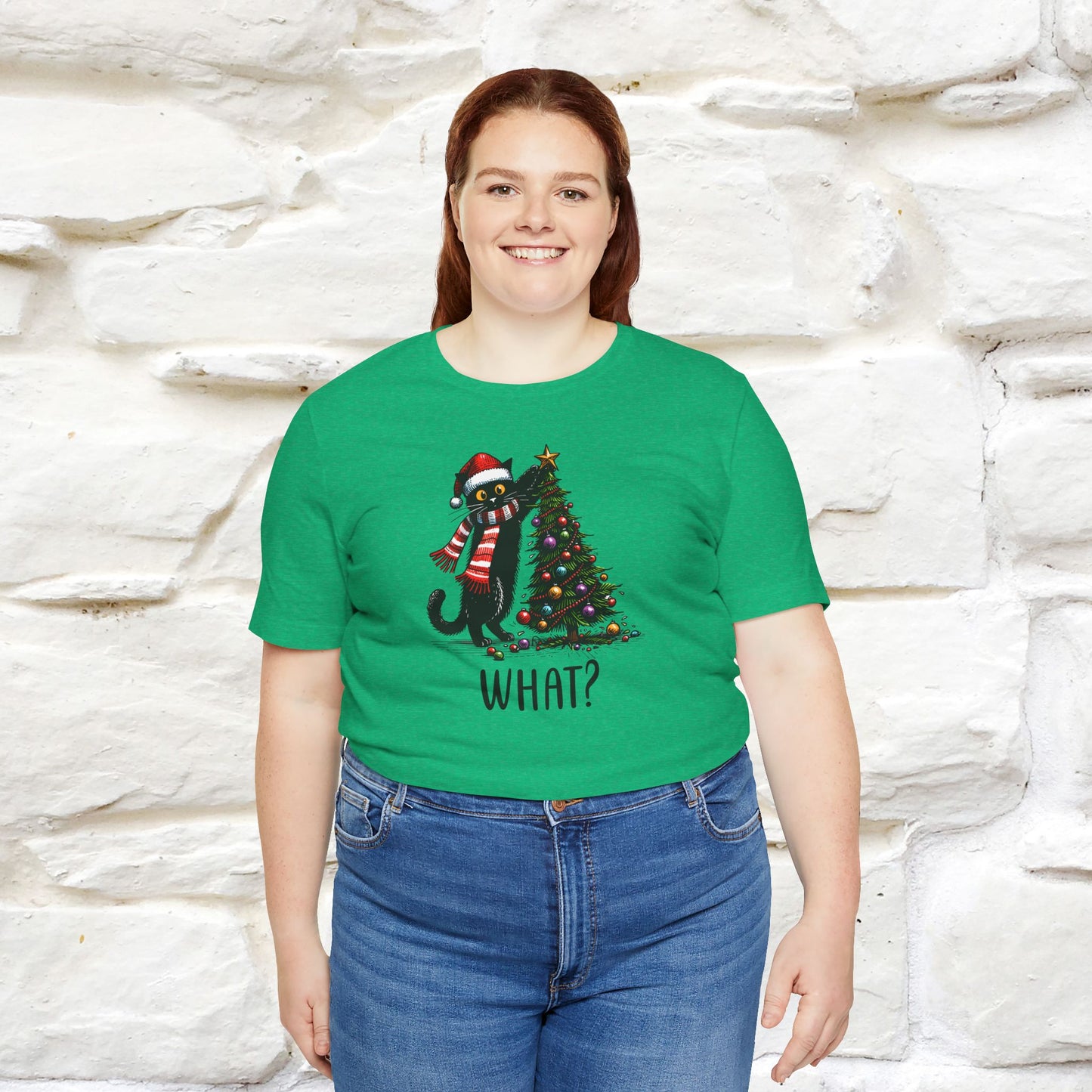 What? Cattitude Cat Christmas Shirt for Men & Women | 100% Cotton*