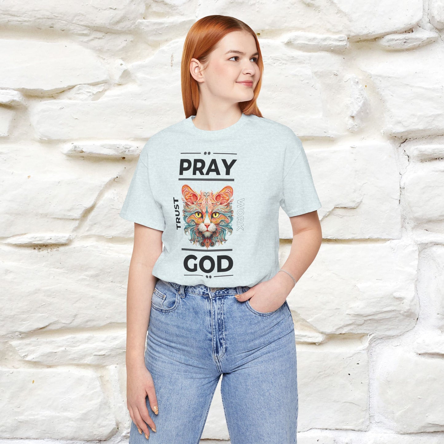 Pray, God, Trust, Work T-Shirt for Men & Women | 100% Cotton* Inspirational Tee