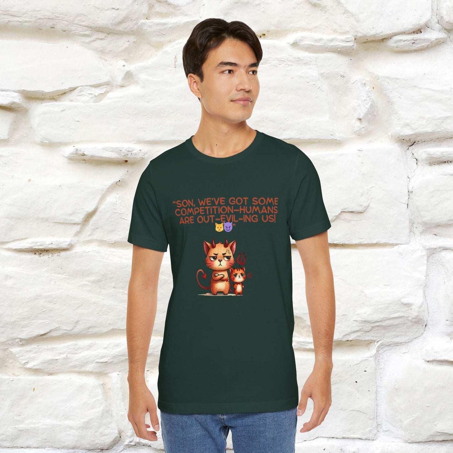 "Humans Are Out-Evil-Ing Us." Cat  T-shirt |Nunu&Miao Studio
