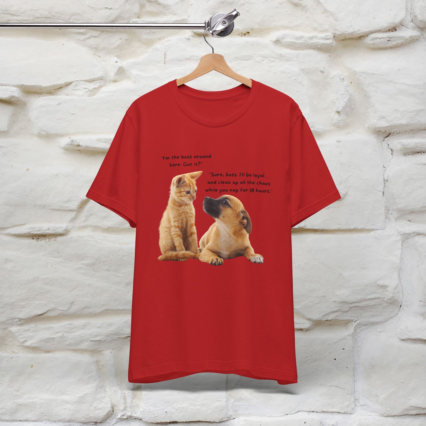 ''I am The Boss Here'' Funny Cat T-shirt for Men and Women  100% Cotton*