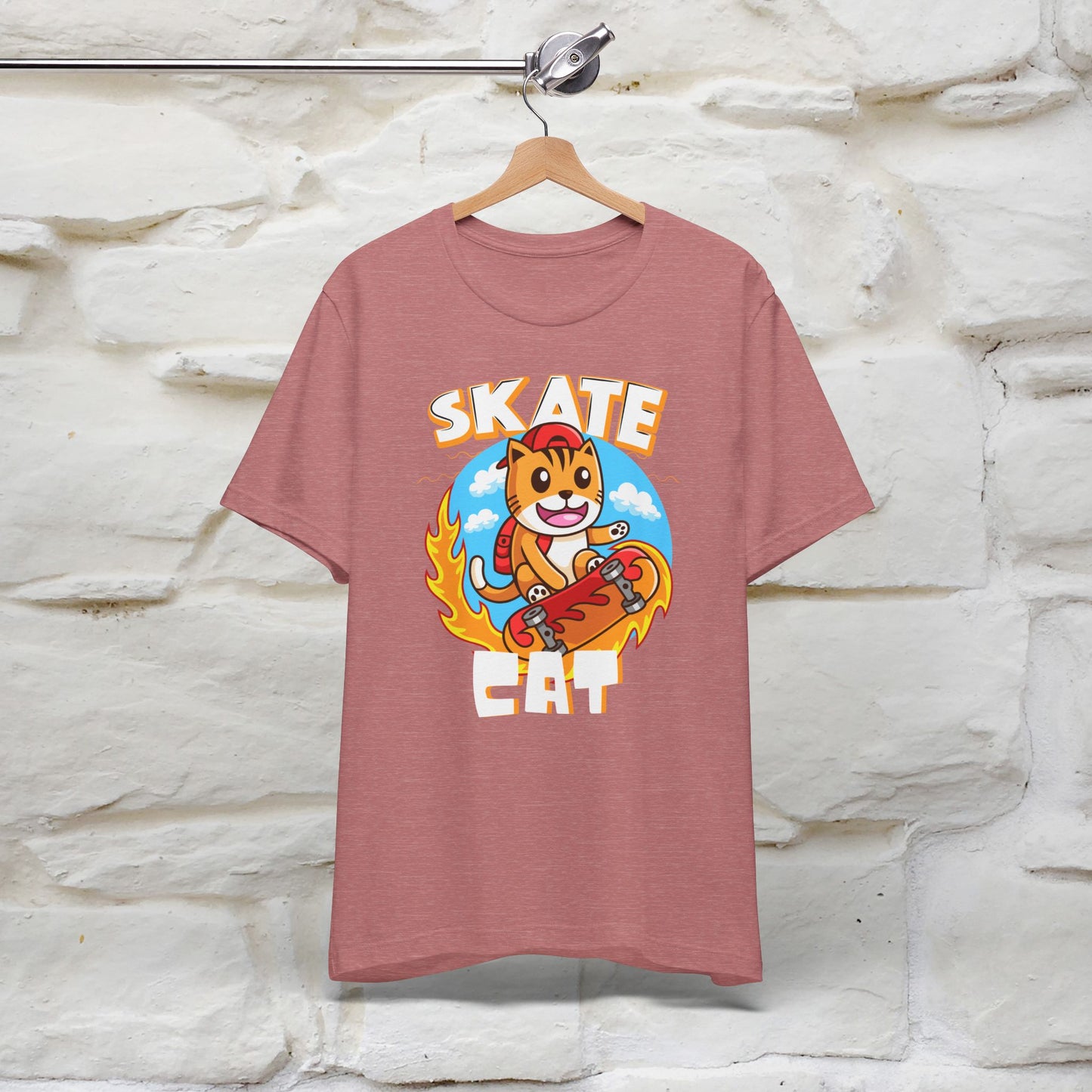 "Skate Cat" Cat T-shirt for Men & Women | 100% Cotton