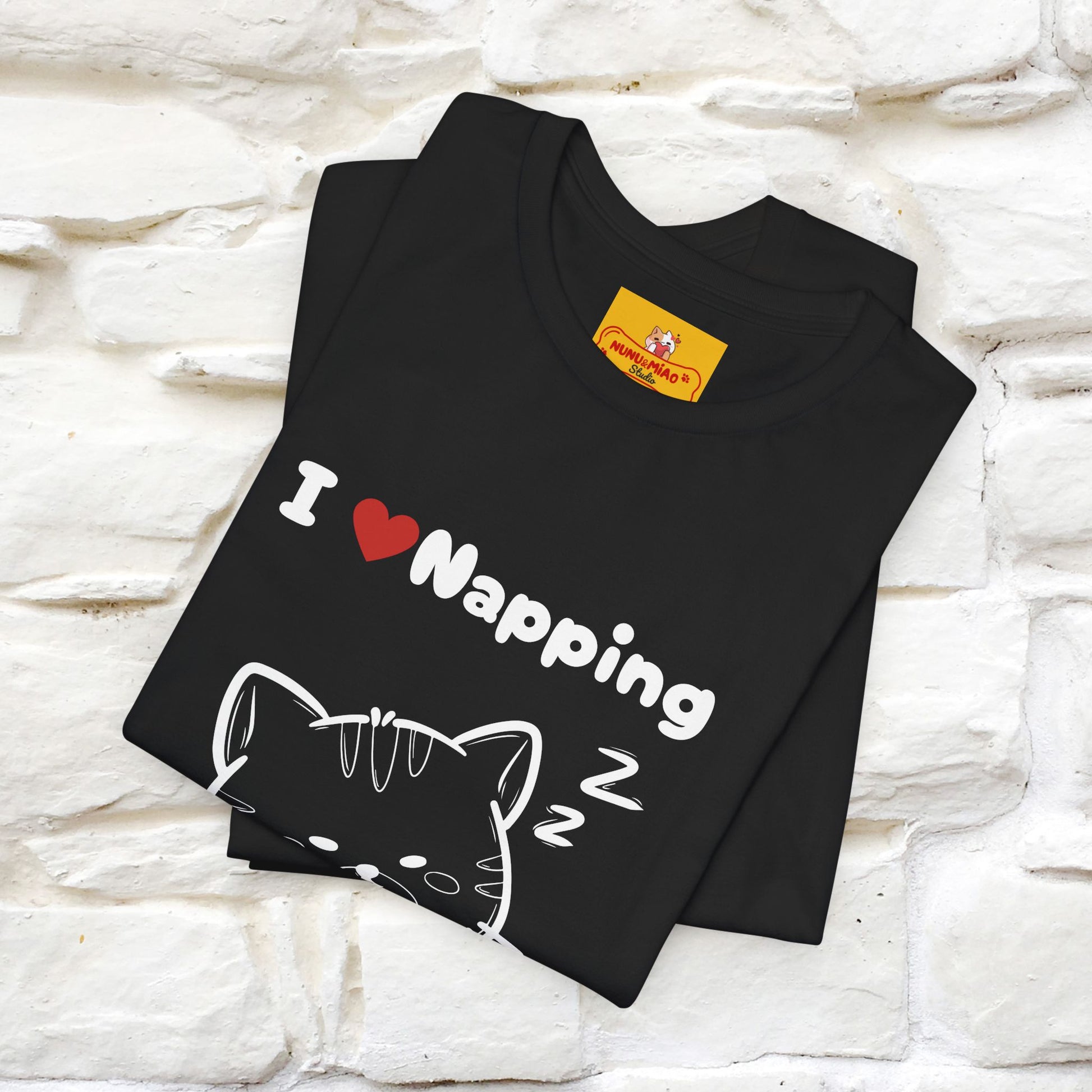"I Love Napping" Cat T-Shirt | Nunu&Miao Studio - Nunu&Miao Studio