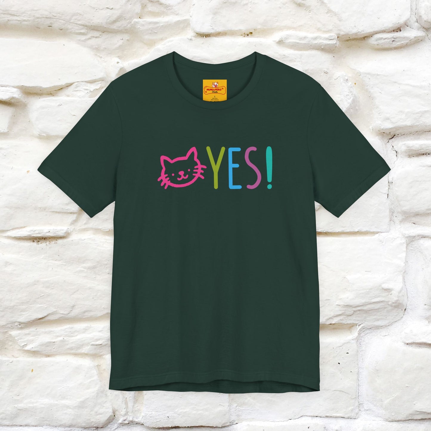 "Yes, Just Do It" Cat T-Shirt| Front & Back Design | Nunu&Miao Studio