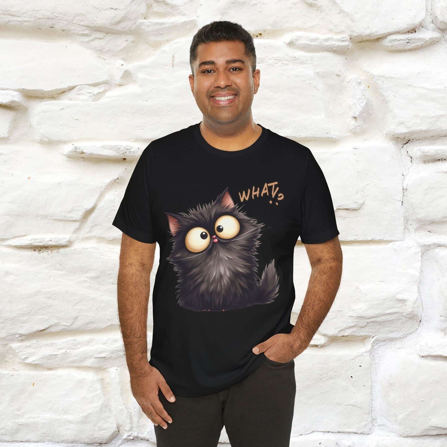 What? Cat T-Shirt for Men & Women | 100% Cotton* Funny & Stylish Tee