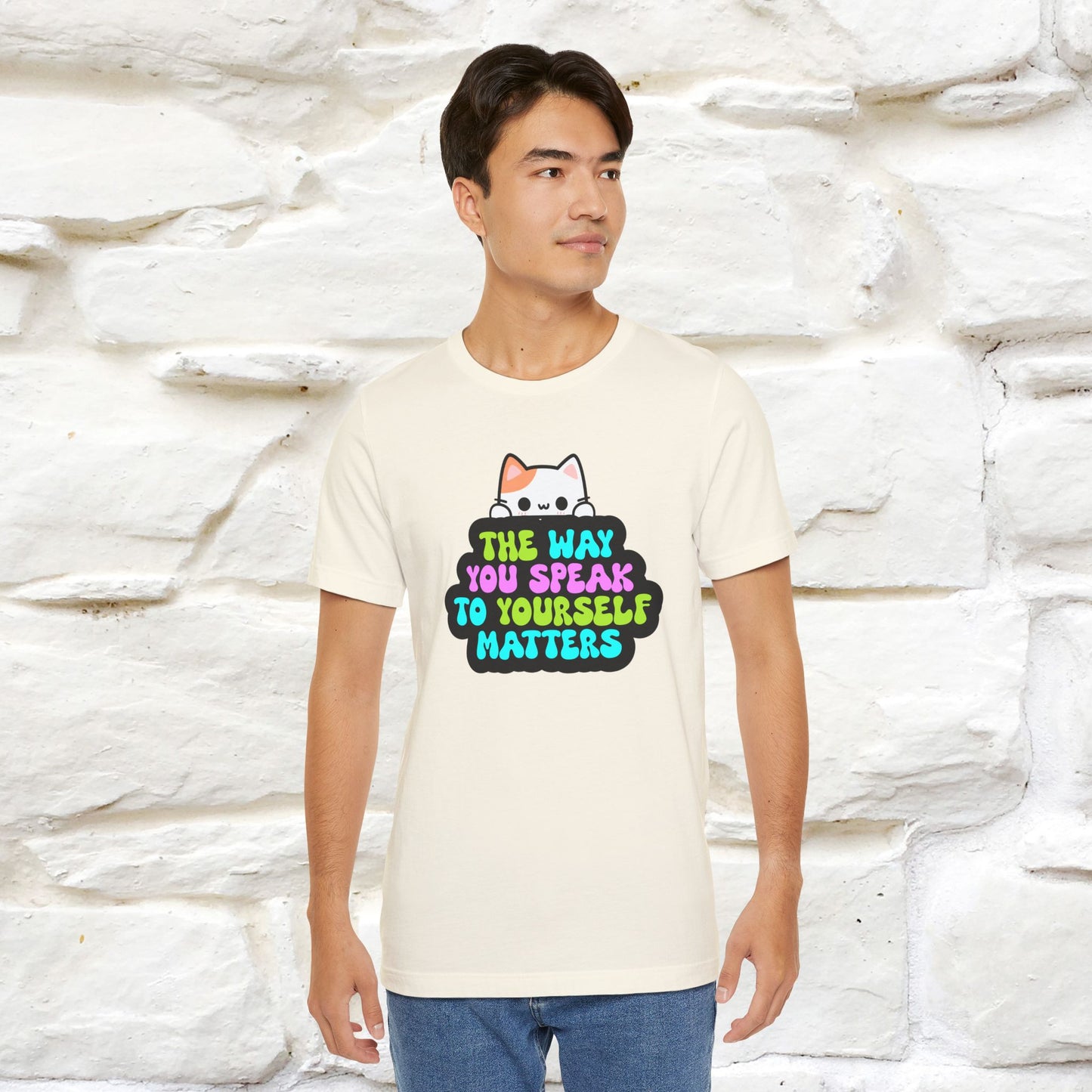 "Il modo in cui parli con te stesso è importante" T-shirt per uomo e donna | 100% cotone*