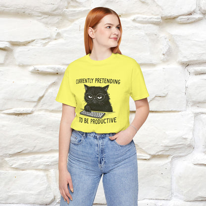 "Currently Pretending To Be Productive" |Cat T-Shirt | Nunu&Miao Studio