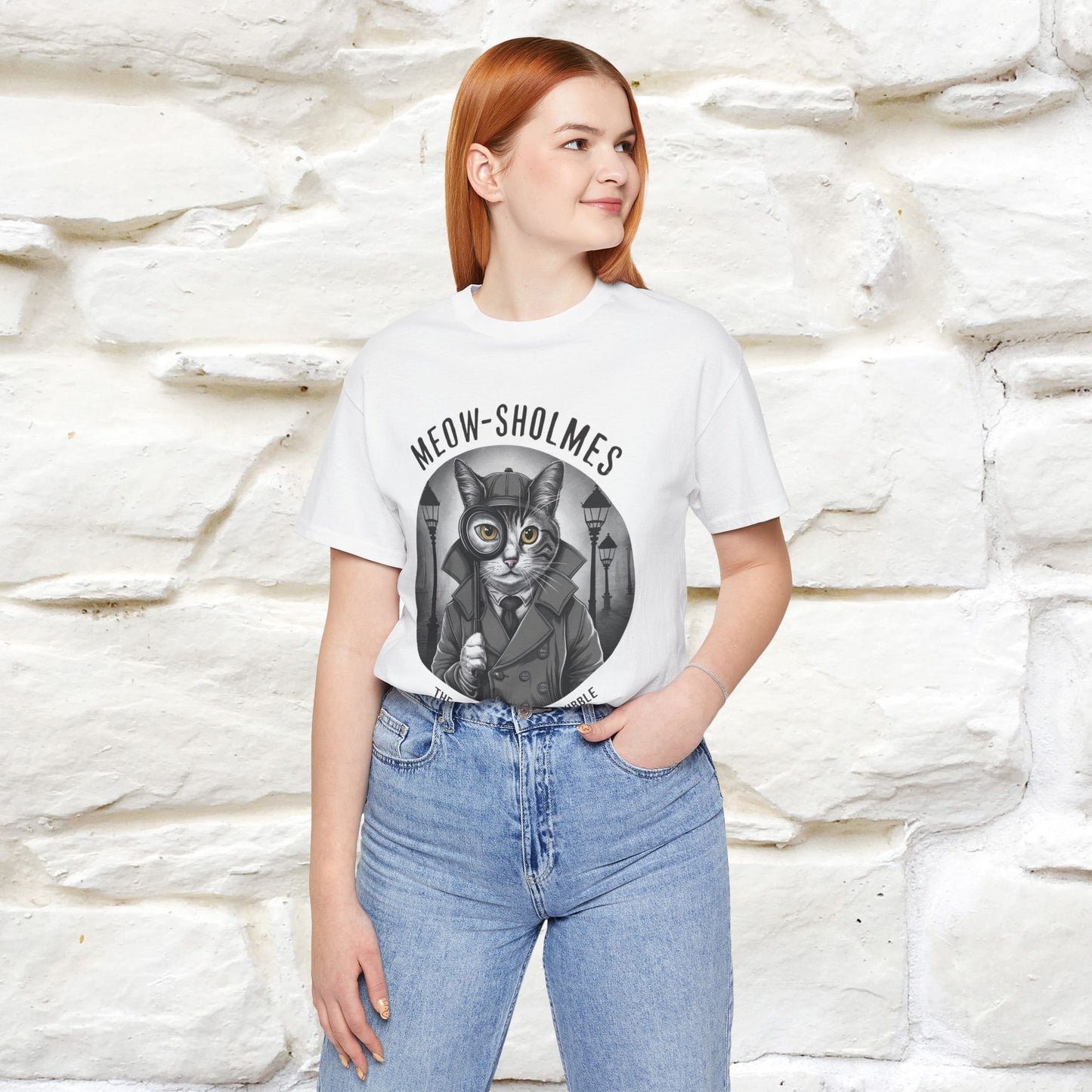 ''Meow-Sholmes: The Case of the Missing Kibble'' | Detective Cat Tee | Nunu&Miao Studio - Nunu&Miao Studio