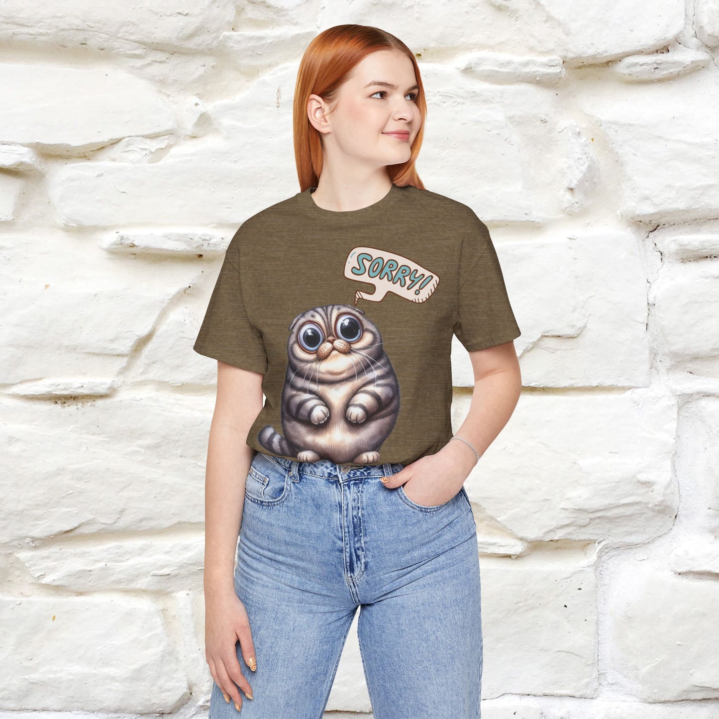 Sorry Cat T-Shirt for Men & Women | 100% Cotton* Funny & Stylish Tee