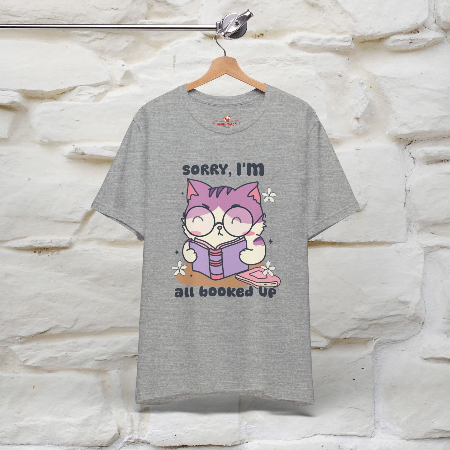 Funny Cat T-Shirt for Book Lovers – 100% Cotton* | Cute Cat Apparel for Men & Women | Gifts for Cat Lovers