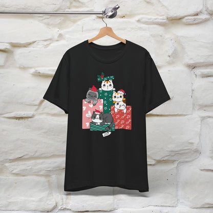 Christmas Cat Gift T-Shirt | Perfect Holiday Cat Shirt for Men & Women | 100% Cotton