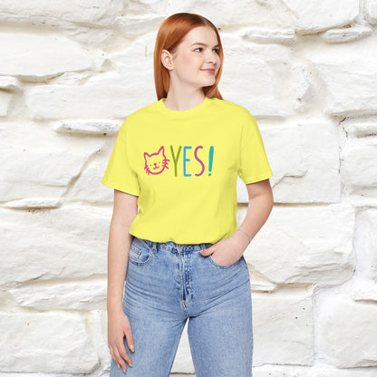 "Yes, Just Do It" Cat T-Shirt| Front & Back Design | Nunu&Miao Studio