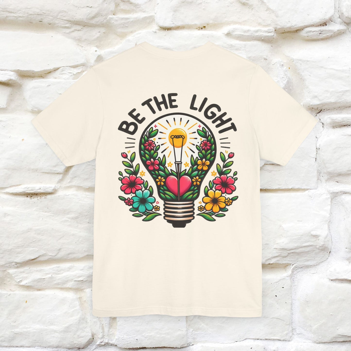 "Be The Light" Cat T-shirt for Men & Women | 100% Cotton* | Cat Lover Tee | Front & Back Design